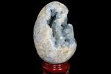 Crystal Filled, Celestine (Celestite) Egg - Madagascar #126698-1